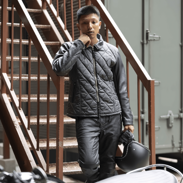 MFJ-2534】レザースリーブキルティングジャケット_Mens – max fritz NAGOYA MFJ-2534】レザースリーブキルティングジャケット_Mens – max fritz NAGOYA