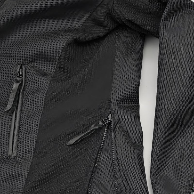 レザーパイピングフルメッシュジャケット2_Mens / MFB-2480