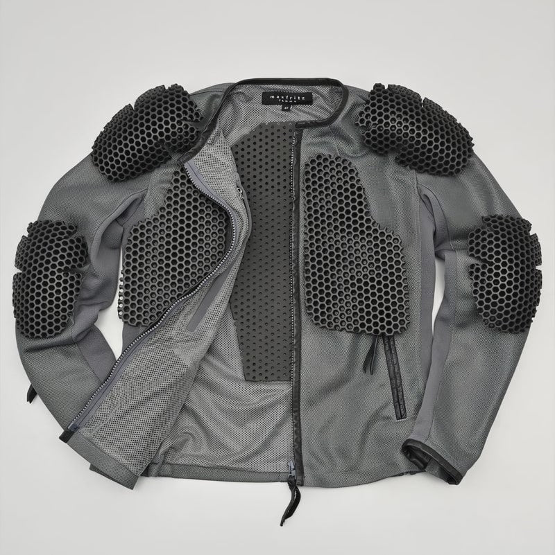 レザーパイピングフルメッシュジャケット2_Mens / MFB-2480