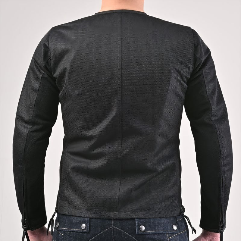 レザーパイピングフルメッシュジャケット2_Mens / MFB-2480